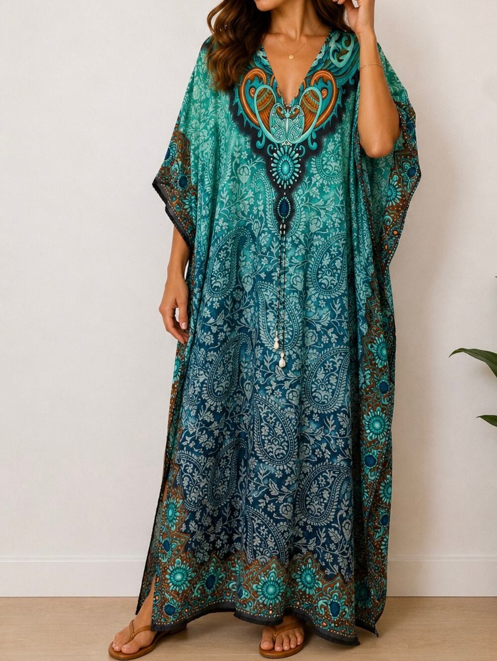 Kaftan Dresses for Women Beach Coverups, One Size Kaftans